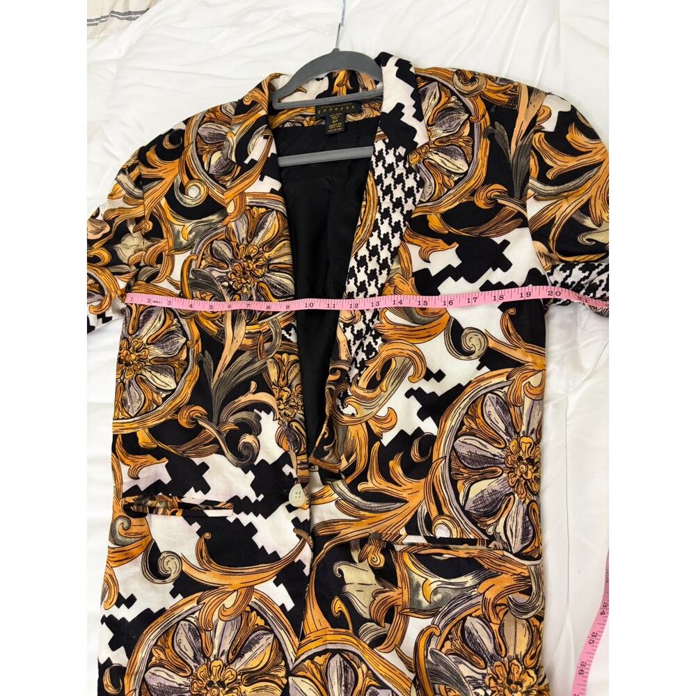 Vintage 90s Express Compagnie Internationale Baroque Blazer Small Made USA - Picture 4 of 8